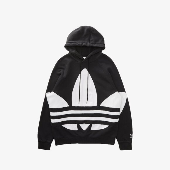 Adidas Black Big Trefoil Logo Hoodie 🖤🔥 - Picture 1 of 4